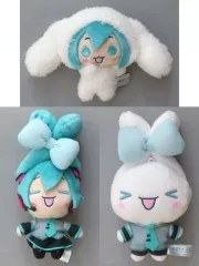 【中古】ぬいぐるみマスコット・ぬいぐるみバッジ 全3種セット マスコット(EX) 「初音ミク×シナモロール」