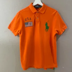 ポロ ビックポニー オレンジ 半袖ポロシャツ m (男性 95 ）