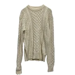 UNIQLO アクリル混紡 ケーブル編み ニット セーター XS オフホワイト ユニクロ 古着卸 アメリカ仕入 a610-7382