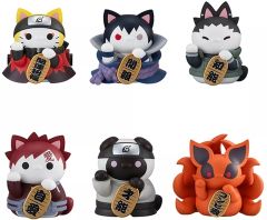 [중고] 트레이딩 피규어 총 6종 세트 [MEGA CAT PROJECT NARUTO-나루토-질풍전 냐르트! 초대 고양이 FORTUNE 우즈마키 나루토와 동료들]]