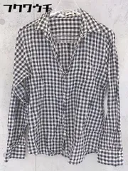 ◇ ◎ URBAN RESEARCH DOORS ギンガムチェック 長袖 シャツ サイズONE ブラック ホワイト レディース 【中古】 【1102180003761】
