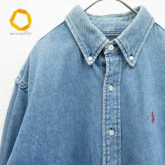 POLO COUNTRY RALPH LAUREN ヴィンテージ ポロ デニムシャツ ロゴ刺繍 863994i