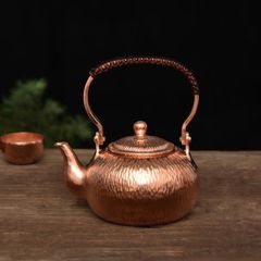 純銅製槌目急須 500ml 提梁銅壺 湯沸かし 茶道具 煎茶 薪湯沸 - メルカリ