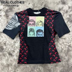 【未使用】Marine serre/マリーンセル Regenerated Graphic T-Shirts/半袖Tシャツ/WTT001A/S