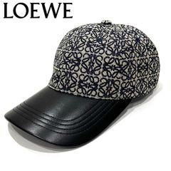 LOEWE ロエベ アナグラム ベースボールキャップ  K604358X01 ジャガード キャンバス レザー