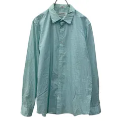 Calvin Klein 長袖 チェックシャツ L ライトブルー マルチカラー カルバンクライ コットン100% ボタン 無地シャツ 春物 a710-6124のサムネイル