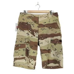ステューシー Stussy 90S MADE IN USA 白タグ チョコチップカモハーフカーゴパンツ メンズ  Lのサムネイル