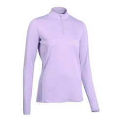 訳あり品　デカトロン　KALENJI (カレンジ) ランニング レディース Tシャツ 長袖 ファスナー付き ウォーム　ネオンラベンダー　XSサイズ　撮影用サンプル品　開封済み