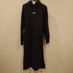 Lee フード付き　ロングパーカー　黒