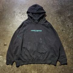 BLACK VINTAGE × LAUGH&PEACE LAUGH VINTAGE paint hoodie ブラックヴィンテージ ラフ&ピース ラフヴィンテージ ペイントフーディー 西山茉希 ハンドペイント 一点物