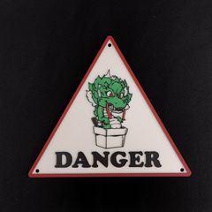 【DANGER 小サイズ】ドライガーデン看板 サインプレート ネームタグ ラベル アガベ チタノタ オテロイ 塊根 多肉植物 ネームド