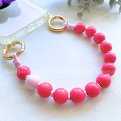 ROSEATE☆ウッドビーズ ストラップ スマホ ハンド ストラップ 天然 木 製 ビーズ ウォレット チェーン キーホルダー バッグチャーム ベイビー ブランケットク シューズ クリップ 犬 猫 手首 ブレスレット 携帯 リスト ストラップ KASUGAR