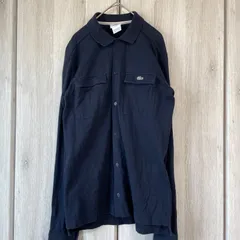 ラコステ　長袖　ポロシャツ　白ワニ