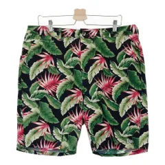 サイズ：XXLARGE NEW ERA ニューエラ  ハーフパンツ ボタニカル柄 ブラック系 [240101522028] ゴルフウェア メンズ ストスト