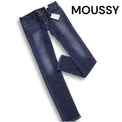新品 未使用★ BLACK by MOUSSY マウジー ストレッチ USED加工 パウダー デニム スキニー パンツ ジーンズ Sz.25 レディース