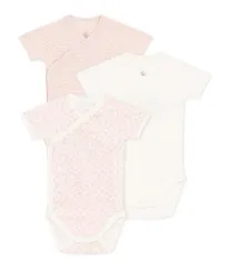 6ヶ月 67cm_マルチカラー２ [プチバトー] 半袖あわせボディ３枚組 A09UJ マルチカラー２ 6ヶ月 67cm