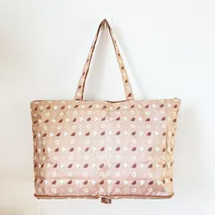 ミッフィー miffy ミッフィー＆ボリス 折りたたみトートバッグ フラワーベージュ トラベル