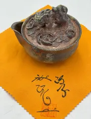 備前焼　難波好陽　香合　在銘　たぬき和尚５センチ 備前焼 難波好陽 香合 在銘 たぬき和尚5センチ