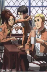 【中古】バッジ・ビンズ 092. リヴァイ＆エルヴィン＆ハンジ(窓際) リヴァイ百景缶バッジ 「進撃の巨人」