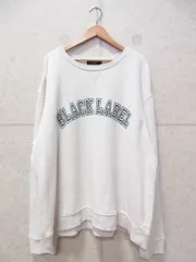 【美品】BLACK LABEL CRESTBRIDGE スウェット トレーナー 長袖 クルーネック ロゴ プリント 裏パイル ライトグレー LLサイズ