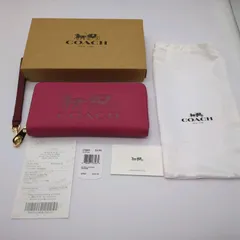 【新品未使用】COACH　コーチ　長財布　ヴァイオレット　ピンク　ホースアンドキャリッジ　ロゴ大