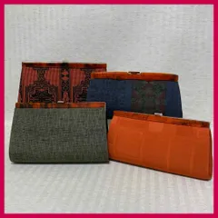 4点　和装バッグ・クラッチバッグ・ハンドバッグ　2way ⑧ アイヌ織含む　@FE_0S_2