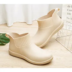 ☆ ベージュ ☆ 39(24.5cm) ☆ レインブーツ ショート pmyrains010 レインブーツ ショート レディース レインシューズ 長靴 レイン ブーツ ショートブーツ ラバーシューズ 防水 滑り止め 雨靴 雨 雪 通学 通勤 おしゃれ シンプル
