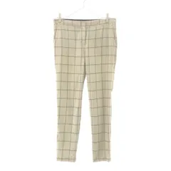 セオリー ウールブレンド チエック柄 ウールブレンド テーパードパンツ 4 アイボリー×ブラック theory スーツパンツ レディース