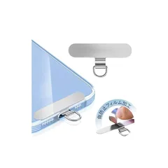 ZXZone ストラップホルダー【 傷防止フィルム加工】 スマホ ストラップホルダー 浮きにくい折り曲がれ設計・0.2mm極薄金属製タグパッチ 携帯ストラップホルダー 落下防止 首掛け 斜めがけ 肩掛け 首かけ 携帯ストラップ iphone android 1