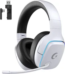 ゲーミングヘッドセット ps5 ヘッドセット 【2.4G USB/Type-cアダプター/Bluetooth 5.3/有線】 4WAY接続 ＜20ms超低遅延ゲームヘッドセット アクティブノイズキャンセリング / 50MMドライバー立体音響 / RGB ...