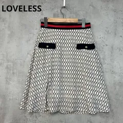 LOVELESS ラブレス スカート 総柄 金ボタン フレアスカート サイズ36　★ ■◇のサムネイル