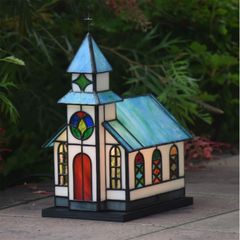 ガーデンライト ランタン 4 屋外用 防雨タイプ ステンドグラス