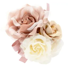 【ピンク×ワンサイズ】[Cream dot. クリームドット公式] コサージュ フォーマル 卒業式 卒園式 入学式 入園式 ママスーツ フラワー レース ピン クリップ ボリューム 上品 結婚式 お呼ばれ 華やか アクセサリー 