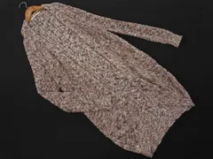 URBAN RESEARCH DOORS アーバンリサーチドアーズ ニット ロング カーディガン sizeONE/茶ｘ白 ◇■ レディース