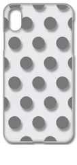【新品未使用】iPhone XR アイフォンテンアール クリア ハードケース ドット柄 水玉 (グレー) スマホケース カバー cl-iphonexr-dotsmall-13