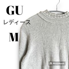 GU レディースビジュー付セーター