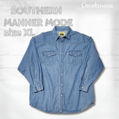 SOUTHERN MANNER MODE DON デニムシャツ　サイズXL　春コーデに！送料無料　即日発送　ショップをフォローでお得なクーポン発行してます！