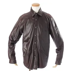 【クロムハーツ】Chrome Hearts　クロスボール レザー シャツジャケット ハラコ ブラウン M 【中古】【鑑定済・正規品保証】175077のサムネイル