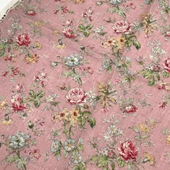 バラ柄/55cm/麻100%/ YUWA/生地布/Y-807