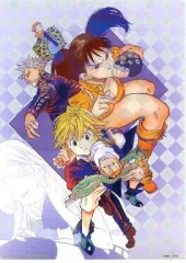 【中古】クリアファイル 集合(背景パープル) A4クリアファイル 「一番くじVアートワークス 七つの大罪」 G賞