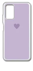 【新品未使用】Redmi 9T シャオミ クリア ハードケース (ラベンダー) 小ハート ワンポイント くすみカラー カバー スマホケース cl-red9t-358