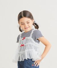 la poche biscuit　キャミドッキング半袖Tシャツ　LP25MS011　ブラック
