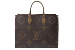 極美品 LOUIS VUITTON ルイヴィトン モノグラム ジャイアント リバース オンザゴーMM トートバッグ M45321 ブラウン 中古 4b001183