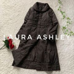 美品 LAURA ASHLEY ローラアシュレイ フリル ダウンコート 紺 S - メルカリ