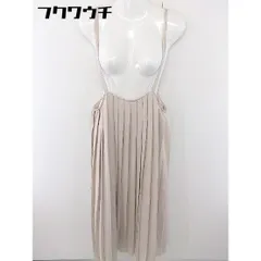 ◇ FREE'S MART フリーズマート キャミソール ロング プリーツ ワンピース サイズF ベージュ レディース  【中古】 【1112060001947】