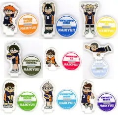 【中古】アクリルスタンド・アクリルパネル 全9種セット 「ハイキュー!! ジロリ トレーディングミニアクリルスタンド 試合ver. 烏野高校」
