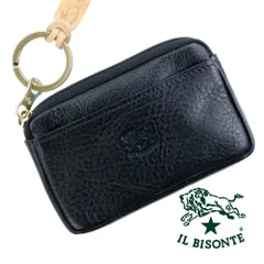 イルビゾンテ IL BISONTE コインケース メンズ レディース 小銭入れ ファスナー コインパース イヤホンケース ポーチ カード レザー 本革 ブラック SCP017 54_1_5402305395