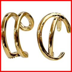 【早発送】クライフイヤーカフ イヤーカフス イヤカフ イヤリング 金属レルギー対応 18Kコーティング ダブルライン ジルコニ 片耳用 ゴールド k-10