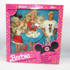 Rare! 90's 1991 Barbie Disney Gift Set Skipper Barbie Ken Toys "R" Us Limited Edition Figure Doll Plush Toy