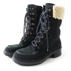 シャネル⭐︎ストレッチロングブーツ35 CHANEL - シャネル ロングブーツ サイドジップ ストレッチレザー